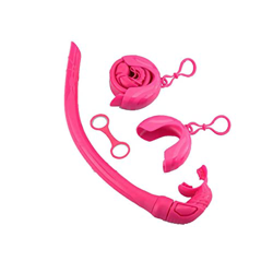 WUISOLQP Equipo al aire libre de la manguera de respiración del buceo del tubo de esnórquel plegable profesional , Rosa roja características