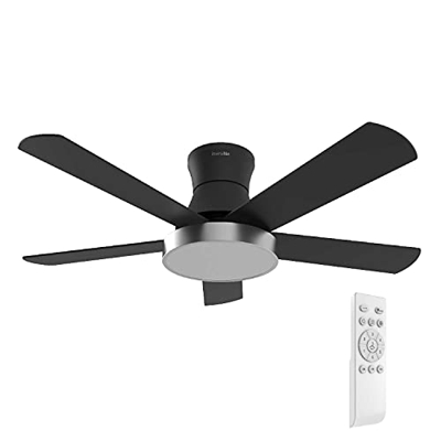 UNIVERSALBLUE | Ventilador de Techo con Luz LED Silencioso | Mando a Distancia | 5 Aspas | Diámetro 122 cm | Potencia 55 W | Temporizador | Motor DC |