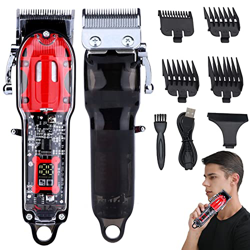 Faffooz Cortapelos Hombre Profesional ,Maquina Cortar Pelo Cortapelos Hombre Recargable Inalámbrica con Peines,Cortador Pelo Electrico con Pantalla Di características