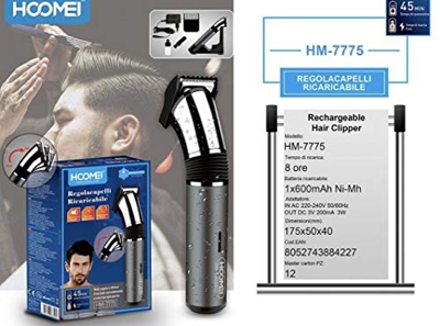 HOOMEI HM-7775 - Cortapelos para hombre recargable