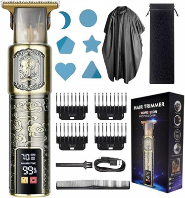 Maquina De Afeitar Hombre,Cortapelos Hombre & Recortadora de Barba,Recortadora Eléctrica Maquina de Afeitar con LED Pantalla,Recortadora De Barba,De 6