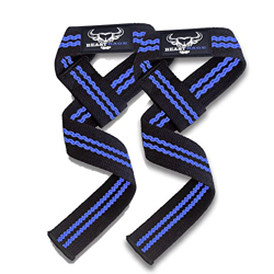 BEAST RAGE Correas de Levantamiento de Pesas con Soporte Acolchado para Las muñecas. Correas de Fitness de Gimnasio con agarres flexión Gel Mejor Gama características