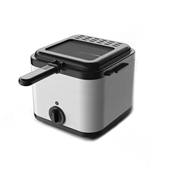 KJGLW Freidora eléctrica 2.5L 1000W Filtro de Acero Inoxidable Temperatura Ajustable y protección contra sobrecalentamiento Freidora Profunda (Color : precio