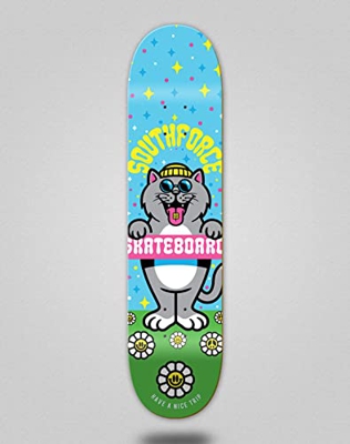 South Force Skateboard Deck Cat Trip 8.25