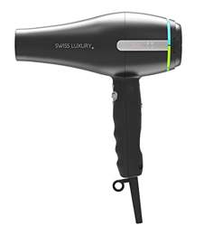 Solis Swiss Luxury 3800 Secador de pelo profesional - calidad suiza - función iónica - 11 velocidades - 3 funciones de calor y aire frío - Negro en oferta