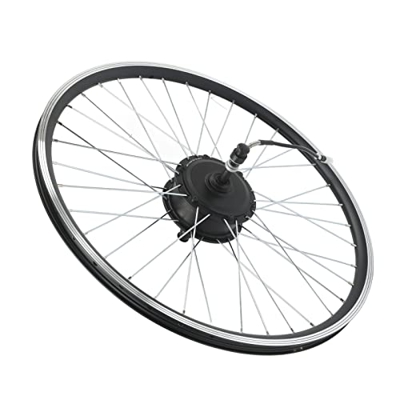 Changor Rueda Delantera de Bicicleta con Medidor LCD, Kit de Rueda de Motor de Tracción Delantera de Bicicleta Protección de Circuitos Operación Silen