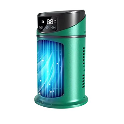 JOSEPHVIER Aire Acondicionado PortáTil Hogar Mini Enfriador de Aire Aire Acondicionado PortáTil para Oficina 6 Engranajes Viento Negro Verde