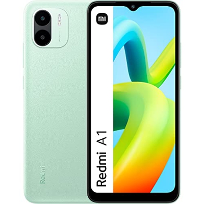 Xiaomi Redmi A1 - Smartphone de 2+32GB, Pantalla de 6,52" HD+, Cámara dual de 8MP con IA, procesador MediaTek Helio A22, batería de 5000 mAh, light gr