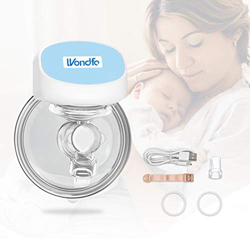 Wondfo Sacaleches eléctrico portátil, doble mano libre de leche, bomba potente, a prueba de fugas, leche ligera con 2 modos para el trabajo doméstico, precio