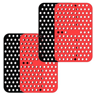 Weetack Paquete de 4 Accesorios de Revestimientos Reutilizables de Freidora de Aire para Ninja Foodi Dual DZ201, Alfombrilla Rectangular de Freidora d