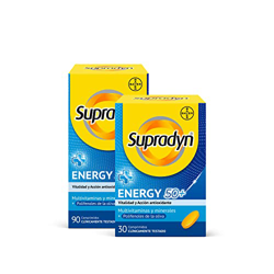 Supradyn Energy 50+ Multivitaminas para Mayores de 50 con Vitaminas, Minerales y Antioxidantes, Ayuda para Proteger las Células del Daño Oxidativo y R características
