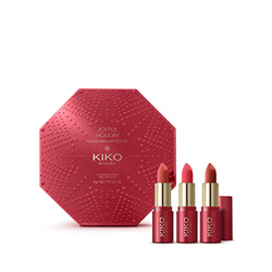 KIKO Milano - Joyful Holiday Lovely Mini Lipstick Kit, Kit De Labios, 3 Minilabiales Mate en oferta