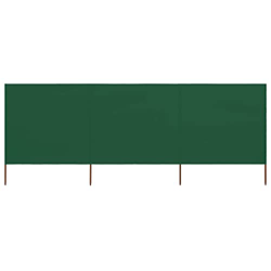 Hogar y jardín,Césped y jardín,Vida al aire libre,Sombrillas y sombrillas al aire libre,Tela de pantalla de viento de 3 paneles 400x80 cm Verde en oferta