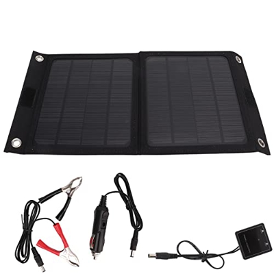 Bolsa Plegable para Panel Solar, Kit de Panel Solar Impermeable de 8 W, Paquete Plegable para Exteriores Cargador USB de batería Solar portátil