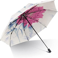 Haiqings Paraguas Paradise, sombrilla for el Sol, Protector Solar de Doble Capa, sombrilla Plegable de Estilo Chino for el Sol y la Lluvia, sombrilla  en oferta