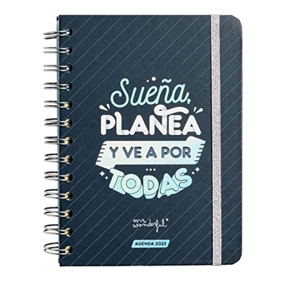 Mr. Wonderful - Agenda anual clásica pequeña 2023 Semanal - Sueña, planea y ve a por todas