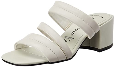 MARCO TOZZI Señoras 2-2-27206-28 Sandalias Planas, talón Mujer, Blanco, 37 EU