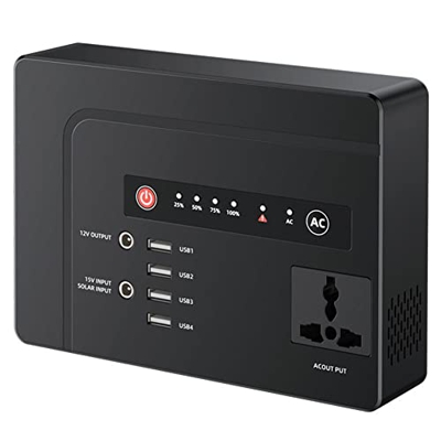 LQX Central eléctrica portátil de 200 W, Tomas de Corriente portátiles 155wh / 42.000 Mah, Grupos electrógenos con Tomas de Corriente alterna, Camping