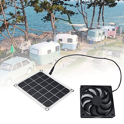 Kit de Ventilador de Panel Solar, Ventilador de 10 W Alimentado por energía Solar, Ventilador de Escape Solar Impermeable, Ventilador de ventilación S