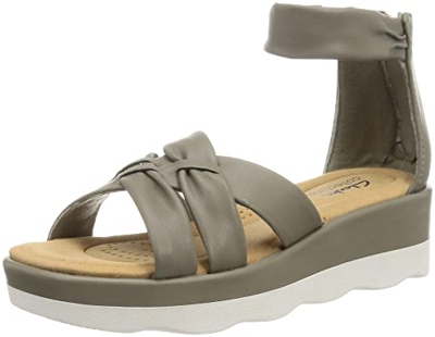 Clarks Clara Rae, Sandalia, para Mujer, Verde (Olive), 38 EU