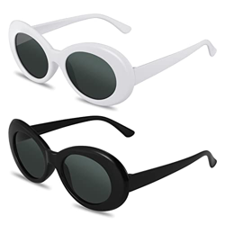 tao pipe 2pcs Gafas de Sol, Gafas de Sol Grandes Moda Clásicas Vintage Gafas de Sol Deportes Gafas de Sol para Fiesta Carnaval Photocall Disfraz Fiest en oferta