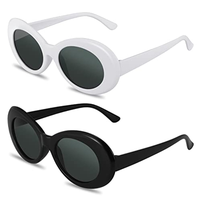 tao pipe 2pcs Gafas de Sol, Gafas de Sol Grandes Moda Clásicas Vintage Gafas de Sol Deportes Gafas de Sol para Fiesta Carnaval Photocall Disfraz Fiest