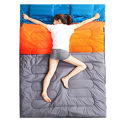 SXFYHXY Saco De Dormir para Camping Y Exteriores Saco De Dormir De Invierno Lavable a Máquina Saco De Dormir Doble Ultraligero Y Portátil Apto para Us
