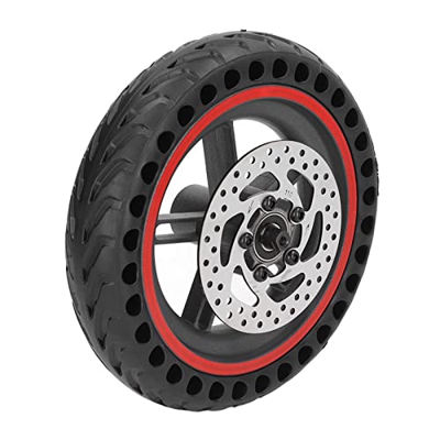 Demeras Neumático Trasero para Patinete Eléctrico, Cubo de Rueda Trasera para Patinete Eléctrico, Freno de Disco de 110 Mm, Rendimiento Todoterreno, R