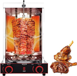 SONLED Máquina de Carne para Barbacoa, Parrilla de Carne Vertical Kebab Doner, Parrillas de Gas de Acero Inoxidable, Horno asador casero, máquina de P características
