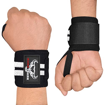 BEAST RAGE Envolturas de muñeca para Levantamiento de Pesas, Muscular, Rendimiento de Entrenamiento, Gimnasio, Correas para el Pulgar, Soporte de Vend