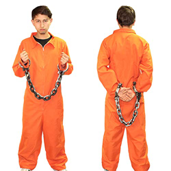 Carnavalife Mono Naranja Disfraz Preso, Disfraz Preso Hombre para Disfraz Cárcel, Disfraz Prisionero Hombre Naranja para Cosplay de Halloween (M) características