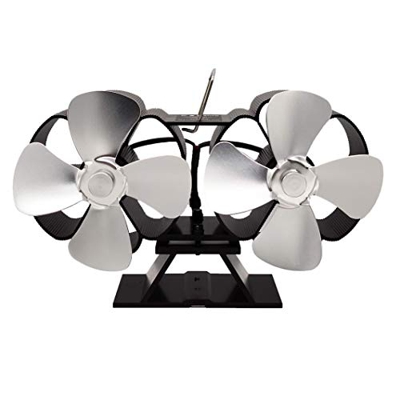 MAIES Wood Stove Fan, noiseless Chimney Fan with 8 Blades, Heat Operated Non-Electric Environmental Protection Fan, for Wood-Burning Fireplace,Eco Fri