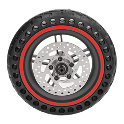 Neumático Trasero para Patinete Eléctrico, Goma Roja, Excelente Agarre, Buena Disipación de Calor, Cubo de Rueda Trasera para Patinete Eléctrico para  características