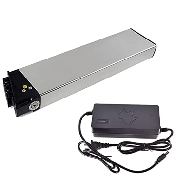 (Enviado en 3-5 días) 48 V 12.8Ah 10.4Ah e-Bike batería Li-Ion Batería de Tubo de Asiento de Plata para Motor de Bicicleta 350W 500W 1000W, y Cargador