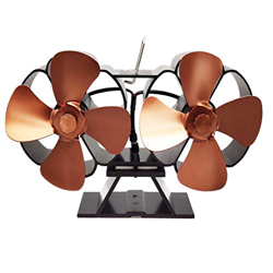 MAIES Wood Stove Fan, noiseless Chimney Fan with 8 Blades, Heat Operated Non-Electric Environmental Protection Fan, for Wood-Burning Fireplace,Eco Fri en oferta