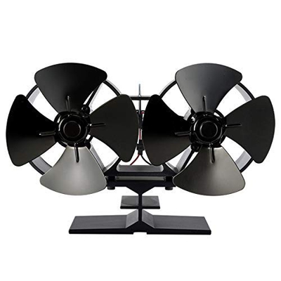 MAIES Wood Stove Fan, noiseless Chimney Fan with 8 Blades, Heat Operated Non-Electric Environmental Protection Fan, for Wood-Burning Fireplace,Eco Fri