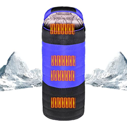 YCRCTC Sacalillo De Dormir con Calefacción para Adultos Bacs De Dormir Dual Ciervo Dual Cierre USB Bolsas De Sueño Impermeables USB con Temperatura De características