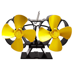 MAIES Wood Stove Fan, noiseless Chimney Fan with 8 Blades, Heat Operated Non-Electric Environmental Protection Fan, for Wood-Burning Fireplace,Eco Fri características