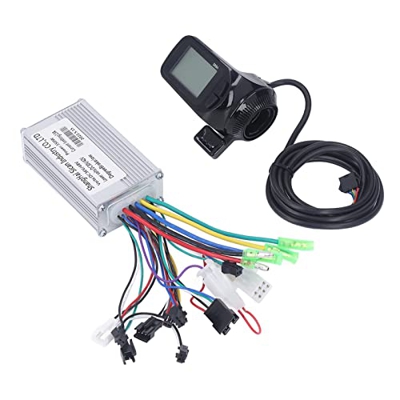 Demeras Kit de Conversión de Bicicleta Eléctrica, DC 36V 48V Kit de Controlador sin Escobillas de Bicicleta Eléctrica Panel LCD S886 a Prueba de Agua 