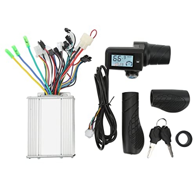 BuyWeek Kit de Controlador sin escobillas para Bicicleta eléctrica, 36V 48V 450W Controlador de Motor sin escobillas para Scooter eléctrico Pantalla L
