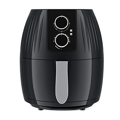 Freidora de Aire de Gran Capacidad, freidora eléctrica Inteligente para el hogar de 5,5 l, Horno pequeño Compacto sin Aceite, Control de Perilla Doble