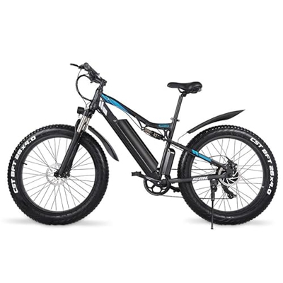 Bicicleta Eléctrica for Adultos, Adolescentes, Bicicleta Eléctrica de Montaña con Batería Extraíble Bicicleta Eléctrica de Neumáticos Gruesos de 26X4 