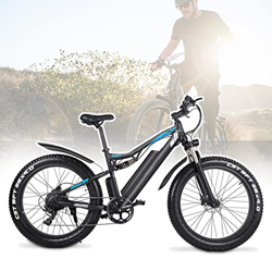 Bicicletas Eléctricas Fat Tire de 26 '' Bicicleta Eléctrica con Batería Iones Litio Extraíble 48V 17Ah 25 mph Snow Beach Mountain e Bike Ebikes for Ad en oferta