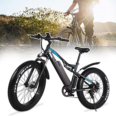 Bicicleta Eléctrica for Adultos 20"X4.0" Fat Tire E-Bike 48V 17Ah Batería Extraíble 7 Velocidades Engranajes Ebike Mountain Snow Bicicleta Eléctrica (