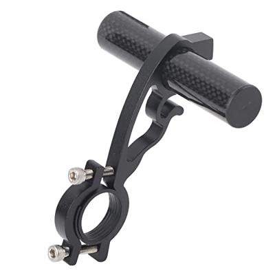 DEWIN Barra de extensión, Bicicleta Ciclismo Manillar Extensor Soporte de extensión Soporte para lámpara GPS/Unidades/Faros/Cámaras(Negro)