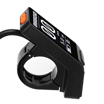 Demeras Pantalla LCD para Bicicleta Eléctrica, Interfaz de 5 Pines ABS Visualización de Datos Múltiples IP65 a Prueba de Agua Intuitivamente Medidor d