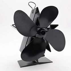 MAIES Wood Stove Fan, noiseless Chimney Fan with 4 Blades, Heat Operated Non-Electric Environmental Protection Fan, for Wood-Burning Fireplace,Eco Fri características