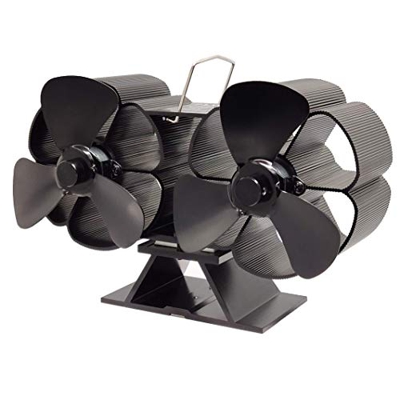 MAIES Wood Stove Fan, noiseless Chimney Fan with 6 Blades, Heat Operated Non-Electric Environmental Protection Fan, for Wood-Burning Fireplace,Eco Fri