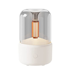 RUANI Difusor de la Luz de Las Velas Humidificador de Aire PortáTil de 120 Ml Fogger de Niebla FríA 8-12 Horas con Luz de Noche LED Blanca características