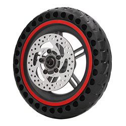 Demeras Neumático Trasero para Patinete Eléctrico, Buje de Rueda Trasera para Patinete Eléctrico de Goma, Excelente Agarre Rojo para Reparación características
